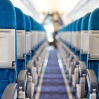 Safety message on passenger seats of the airplane